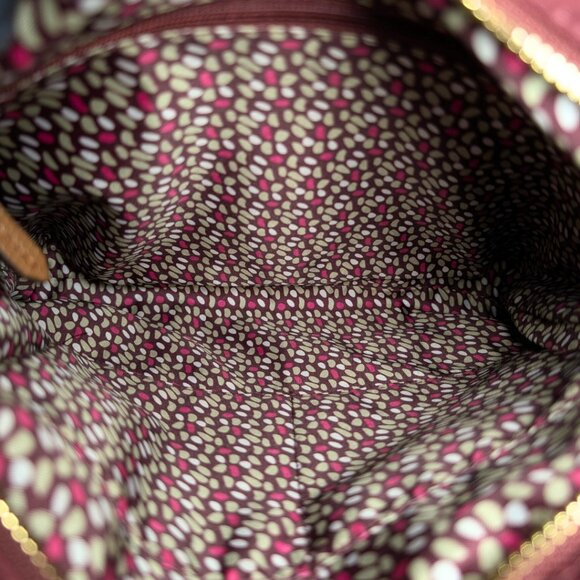 Vera Bradley Maroon Nylon Preppy Poly Molly Slim Crossbody Purse - Picture 7 of 8